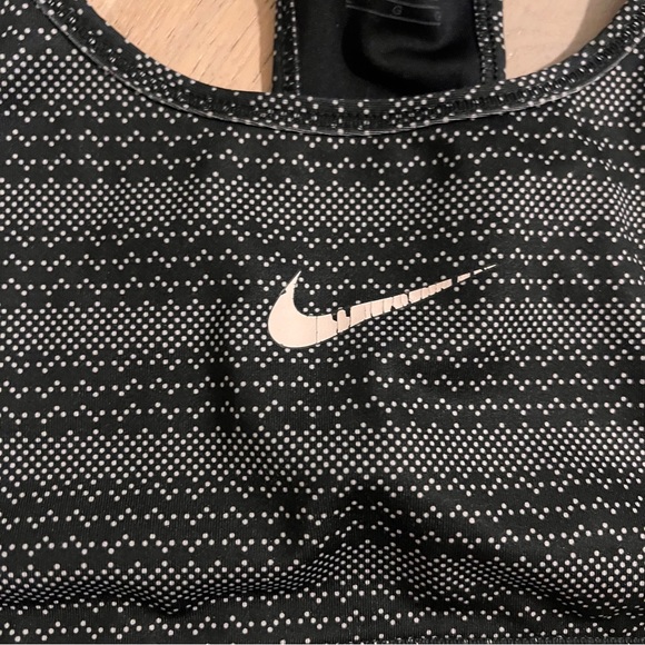 Nike Dri Fit Black White Workout Bra | Size Women Large - Picture 5 of 5
